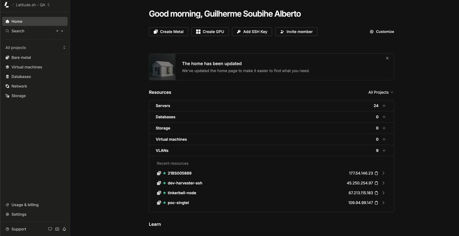 New homepage design - dark mode