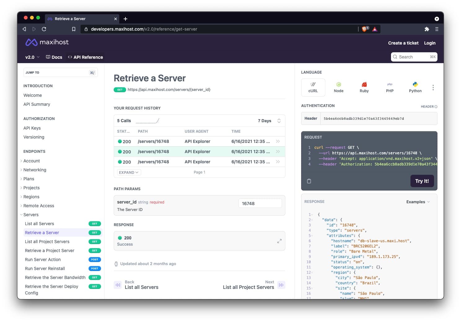 API Reference New Look