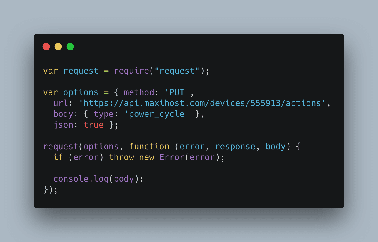 power management api endpoint